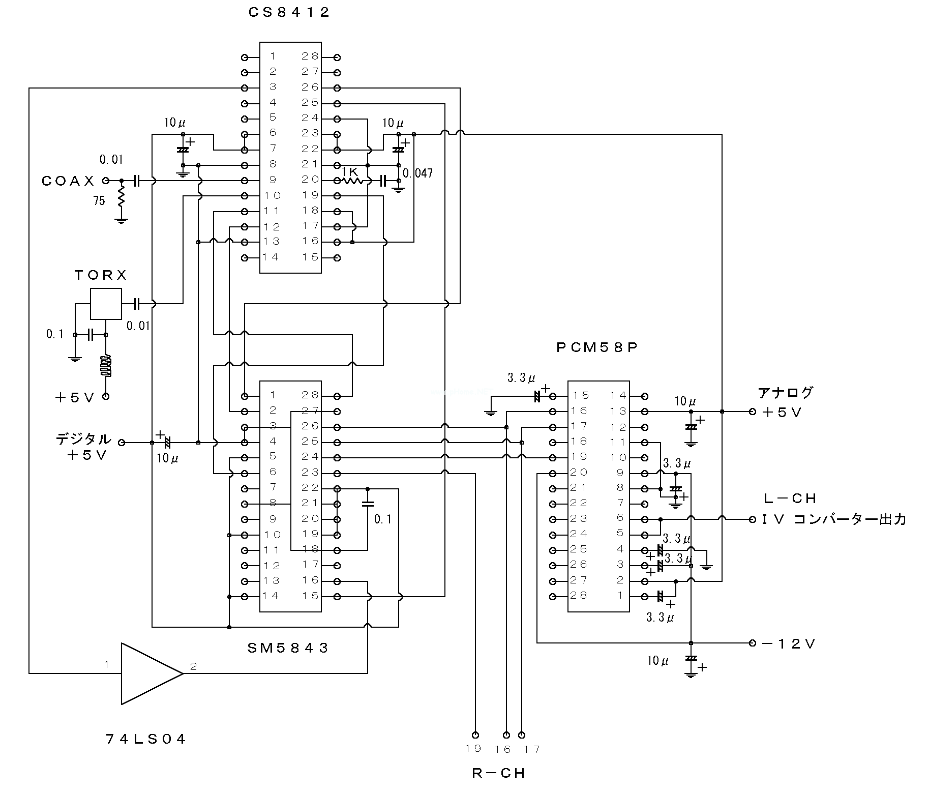 膽機cs8412 sm5853 pcm58電路圖